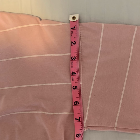 Pastel Pink White Striped Long Sleeves Shirt - Picture 4 of 7